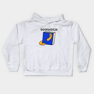 Book Lovers Bookworm Illustration Kids Hoodie